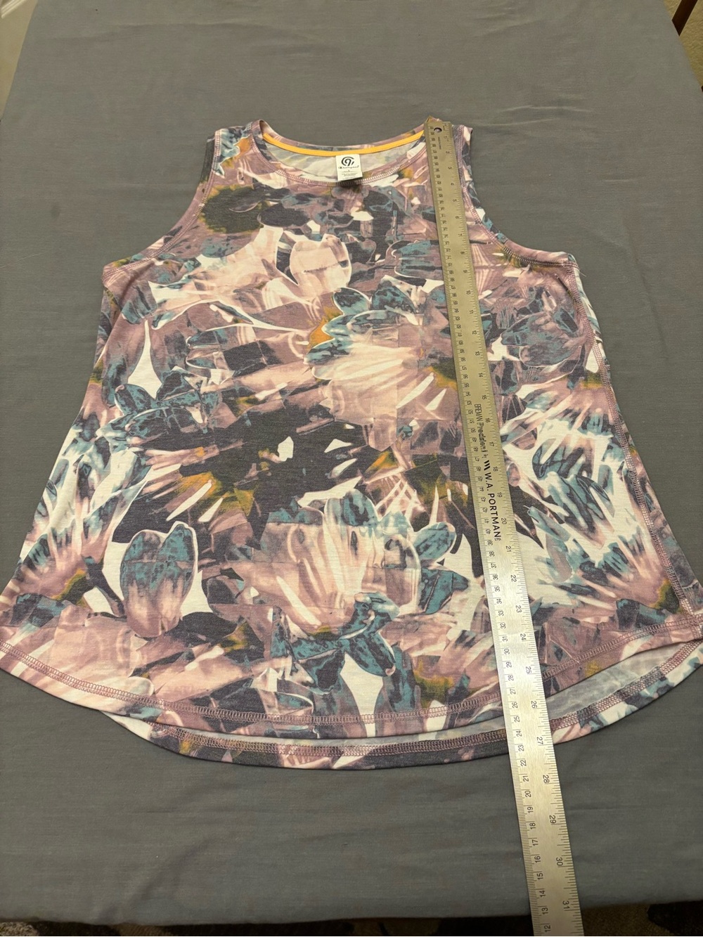 Champion Floral-Print Tank Top in Purple, Pink & Blue Women’s Large